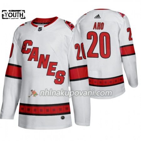 Carolina Hurricanes Dresy Sebastian Aho 20 Adidas 2019-2020 Bílá Authentic - Dětské